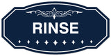 Signs ByLITA Victorian Rinse Wall or Door Sign - Laser-Engraved Lettering | Durable ABS Plastic | Vibrant Colors | Powerful Foam Tape