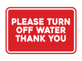Signs ByLITA Classic Framed Please Turn Off Water Thank You Door or Wall Sign | Eco-Friendly Home Signs