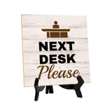 General Warnings & Courtesy Notices 5"x 5" Square Table Sign With Acrylic Easels