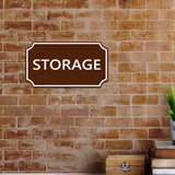 Notched Standard STORAGE Wall or Door Sign | Security & Access- Commercial Safety & Facility Signs
