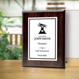 Luge Customizable Wooden Award Plaque | Easel Mount Option | Achievement and Recognition Personalizable Plaques | Sports Award