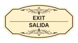 Signs ByLITA Victorian Exit/Salida Bilingual Wall or Door Sign