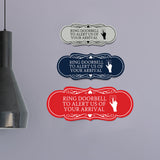 Signs ByLITA Designer Ring Doorbell to Alert Us of Your Arrival Wall or Door Sign