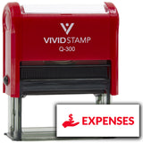 Vivid Stamp Expenses Self-Inking Rubber Stamps Teachers And Schools | Motivational Stamps For Children | Re-inkable Ink Pad