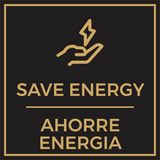 Signs ByLITA Square Save Energy Door or Wall Sign | Spanish Bilingual Business and Office Signs