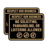 Signs ByLITA Classic Framed Respect Our Business: No Soliciting, Panhandling, or Loitering Allowed Wall or Door Sign (Multipacks)