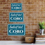 Classic Framed Plus Salón del Coro — Choir Room Door or Wall Sign | Spanish - Church Room & Area Signs