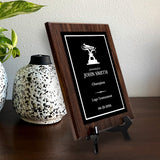 Luge Customizable Wooden Award Plaque | Easel Mount Option | Achievement and Recognition Personalizable Plaques | Sports Award