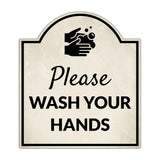 Please Wash Your Hands' Headstone ? Wall/Door Restroom & Hygiene Sign