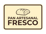 Signs ByLITA Classic Framed Pan Artesanal Fresco Door or Wall Sign