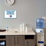 Classic Framed Plus Avoid Loud Noises In Restroom Door or Wall Sign | Bathroom Signs