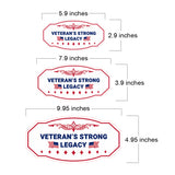 Victorian Plus Veteran's Strong Legacy Wall or Door Sign | Honor Veterans with Military Signs | US Pride | Businesses and Homes