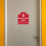 Employees Only Beyond This Point' Headstone - Wall or Door Signs ? Access & Control Sign