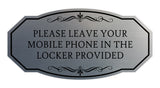 Signs ByLITA Victorian Please Leave Your Mobile Phone In the Locker Provided Wall or Door Sign