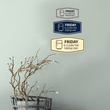 Signs ByLITA Fancy Friday Is Clean The Fridge Day Wall or Door Sign