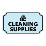 Notched Standard Cleaning Supplies Wall or Door Sign | Facilities and Rooms Sign