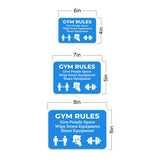 Classic Framed Plus Gym Rules: Give People Space Wipe Down Equipment Share Equipment Door or Wall Sign | Gym Etiquette