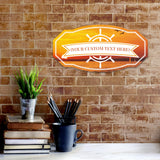 Victorian Custom plus Boat (Sunset) Door or Wall Sign | Easy Installation | Family & Business Signage