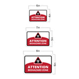 Classic Framed Plus Attention Biohazard Zone Door or Wall Sign | Workplace Health and Safety Warning Signage