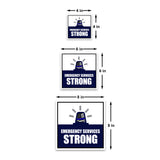 Square Plus Emergency Services Strong Wall or Door Sign | Police First Responders Appreciation Signage