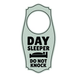 Day Sleeper Do Not Knock Door Hanger | House or Business Door Sign