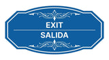 Signs ByLITA Victorian Exit/Salida Bilingual Wall or Door Sign