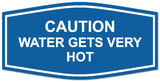 Signs ByLITA Fancy Caution Water Gets Very Hot Sign | Durable Plastic | Vibrant Colors | Powerful Foam Tape