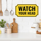 Notched Standard Watch Your Head Wall or Door Sign | Safety & Caution