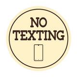 Signs ByLITA Circle No texting (Cellphone) Wall or Door Sign