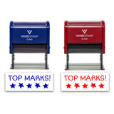All Quality Top Marks! Self-Inking Rubber Stamp Motivational Teacher Stamps | Homework And Grading | Classroom Supplies
