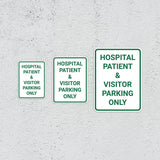 Portrait Round Plus Hospital Patient & Visitor Parking Only Wall or Door Sign | General Public Signage