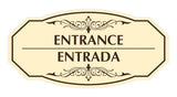 Signs ByLITA Victorian Entrance-Entrada Bilingual Wall or Door Sign