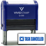 Vivid Stamp Task Cancelled Self-Inking Rubber Stamps Teachers And Schools | Motivational Stamps For Children | Re-inkable Ink Pad