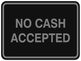 Signs ByLITA Classic Framed NO CASH ACCEPTED Door or Wall Sign Durable Plastic | Easy Installation | Elegant Design