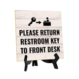 Quiet Zones & Visitor Instructions Table Signs 5"x 5" Square Table Sign With Acrylic Easel