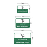 Classic Framed Plus Delivery Bay Wall or Door Sign | Bilingual Spanish and English Workplace Warehouse Signage