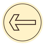 Signs ByLITA Circle Directional Arrow Left Graphic Door or Wall Sign | Easy Installation | Durable Construction | Promote Health And Safety | Caution Warning Sign for Home, Business and Office Spaces