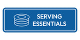 Signs ByLITA Standard Serving Essentials Door or Wall Sign Easy Installation | Durable Construction | Kitchen Essentials | Hygiene | AirBnB Signs
