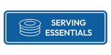 Signs ByLITA Standard Serving Essentials Door or Wall Sign Easy Installation | Durable Construction | Kitchen Essentials | Hygiene | AirBnB Signs