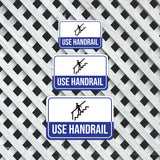 Classic Framed Plus Use Handrail Wall or Door Sign | Health & Safety Warning Signage