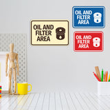 Signs ByLITA Classic Framed Oil and Filter Area Wall or Door Sign