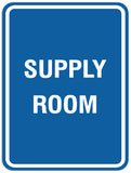 Signs ByLITA Portrait Round Supply Room Sign - Laser-Engraved Lettering | Durable ABS Plastic | Vibrant Colors | Powerful Foam Tape