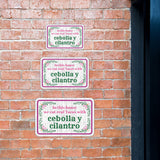 Classic Framed Plus In this house we eat real Tacos with cebolla y cilantro Door or Wall Sign | Funny Spanish Signs For Stores & Businesses