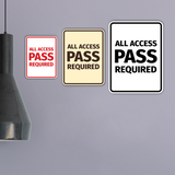 Signs ByLITA Portrait Round All Access Pass Required Door or Wall Sign Easy Installation | Directing Artists & Co-Workers | Music | Concert | Festivals
