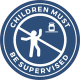 Circle Plus Children Must Be Supervised Wall or Door Sign | Safety Signs For Babies and Toddlers Daycare