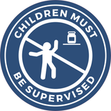 Circle Plus Children Must Be Supervised Wall or Door Sign | Safety Signs For Babies and Toddlers Daycare