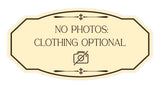 Signs ByLITA Victorian No Photos: Clothing optional Wall or Door Sign