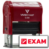 Vivid Stamp Exam Self-Inking Rubber Stamps Teachers And Schools | Motivational Stamps For Children | Re-inkable Ink Pad