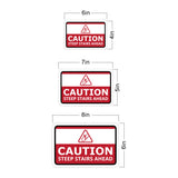 Classic Framed Plus Caution Steep Stairs Ahead Door or Wall Sign | Workplace Health and Safety Warning Signage