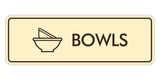 Signs ByLITA Standard Bowls Door or Wall Sign Easy Installation | Durable Construction | Kitchen Essentials | Hygiene | AirBnB Signs